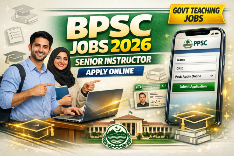 Senior Instructor Jobs in Balochistan BPSC 2026 – Apply Online